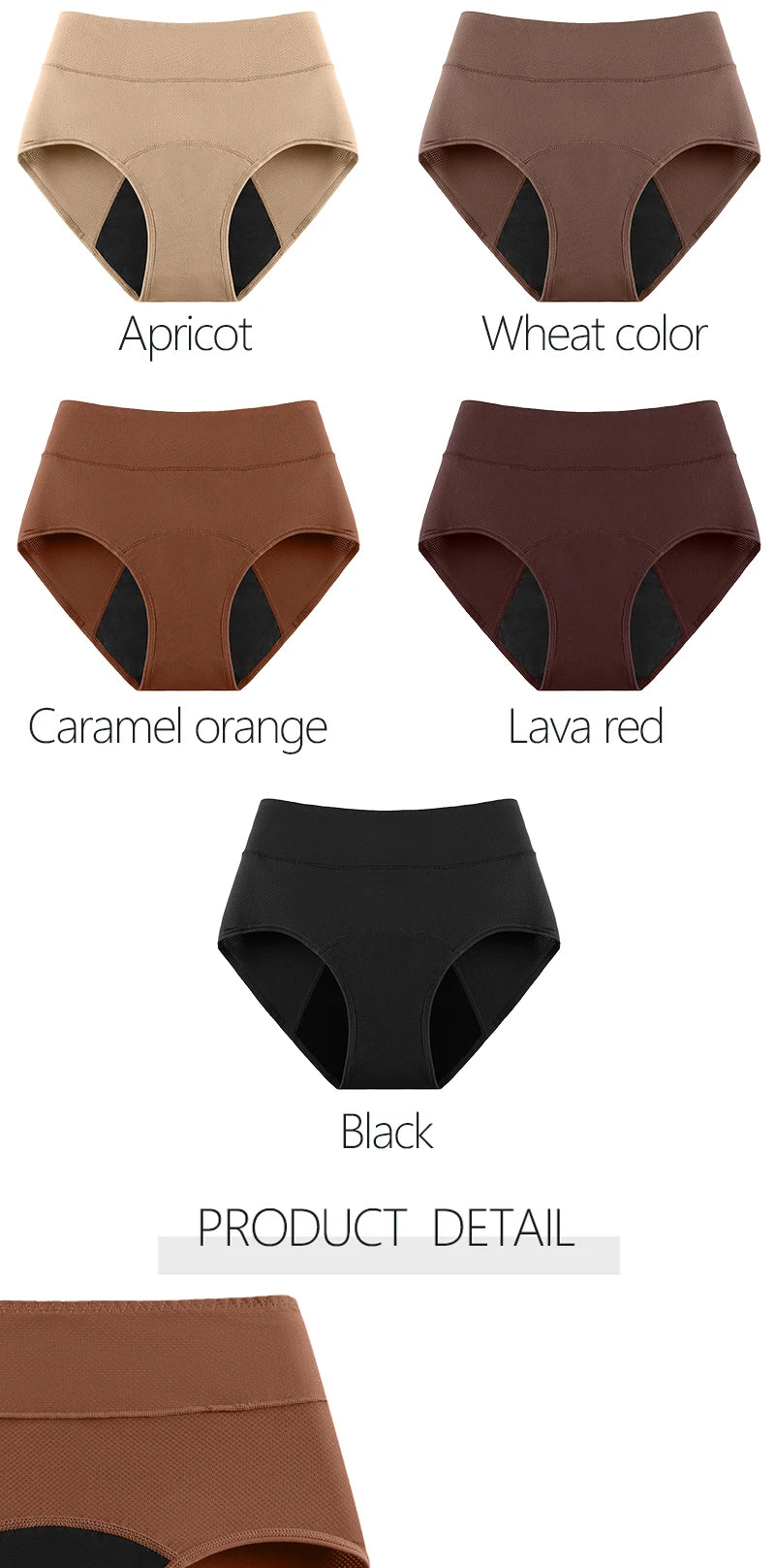 3 Layers Menstrual Panties Absorption Maternity Physiological Incontinence Breathable Briefs Waterproof Period Women Underwear