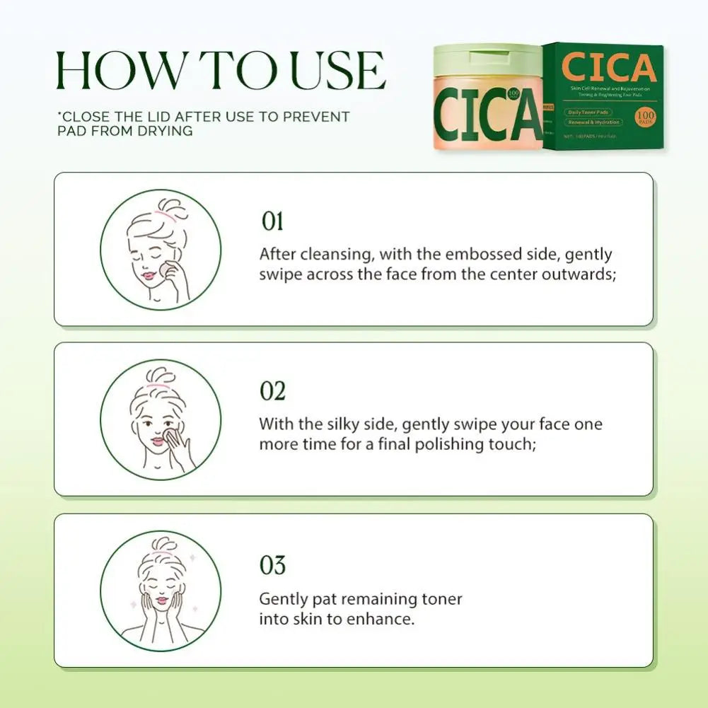 Complete Skin Care Kit - Centella Asiatica Polishing Pads & NAD+ Anti-Aging Cream, Improve Elasticity, Brighten & Moisturizing