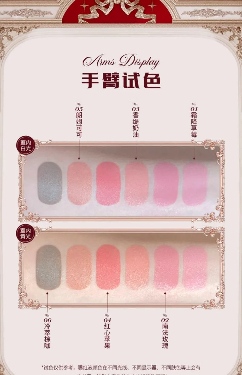 Flower Knows Strawberry Cupid Collection Liquid Blush Makeup for Cheeks Matte Finish Face Blushes Cream For Healthy Natural