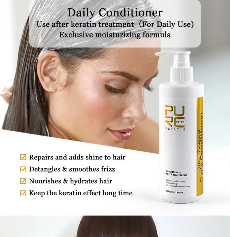 PURC Daily Shampoo Hair Scalp Cleaning Treatment Keratin Post-straightening Shampoo 300ml