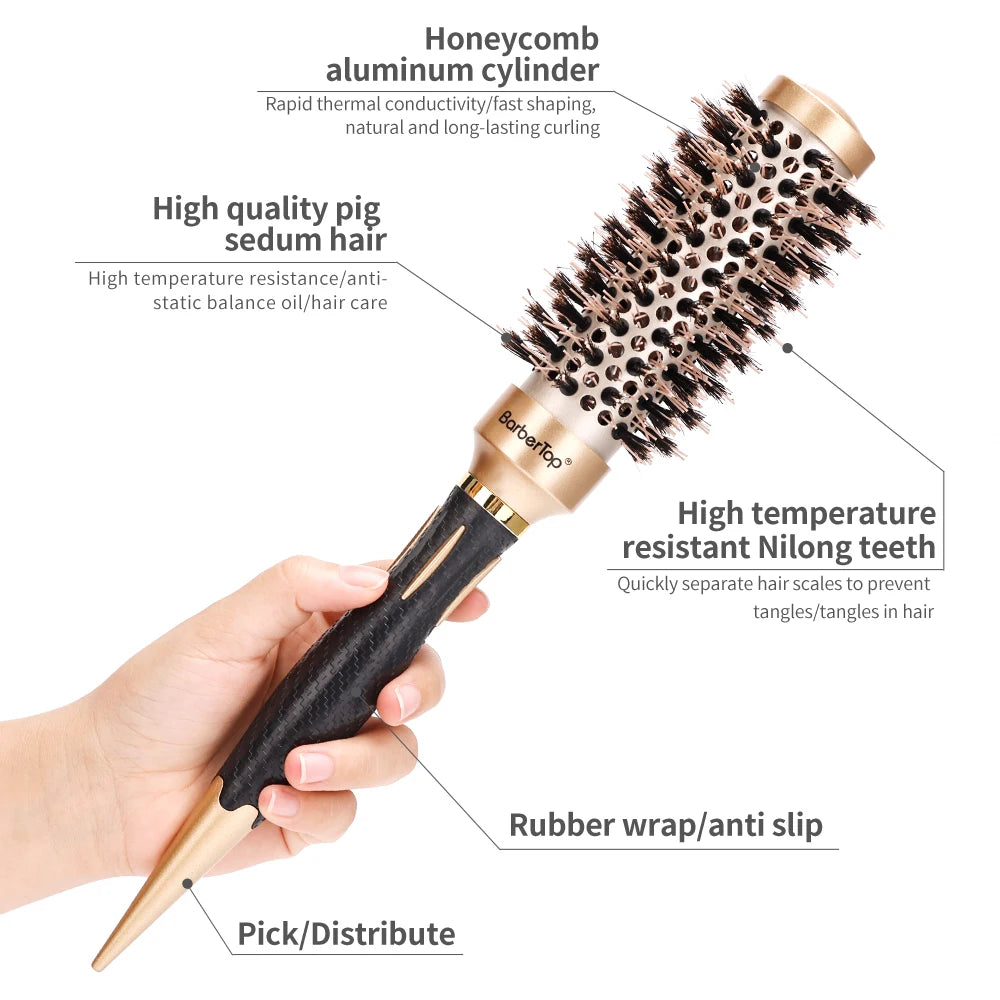 Anti-static Hair Brush Salon Barber Styling Comb for Wet & Curly Hair Women Daily Hair Curling & Grooming Tool