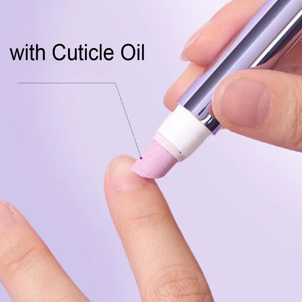 3Pcs 3-In-1 Nail Care Essentical Oil Pen Remover Dead Skin Burrs Nail Cuticle Pusher Strengthen Repair Damaged Nail Essent Oils