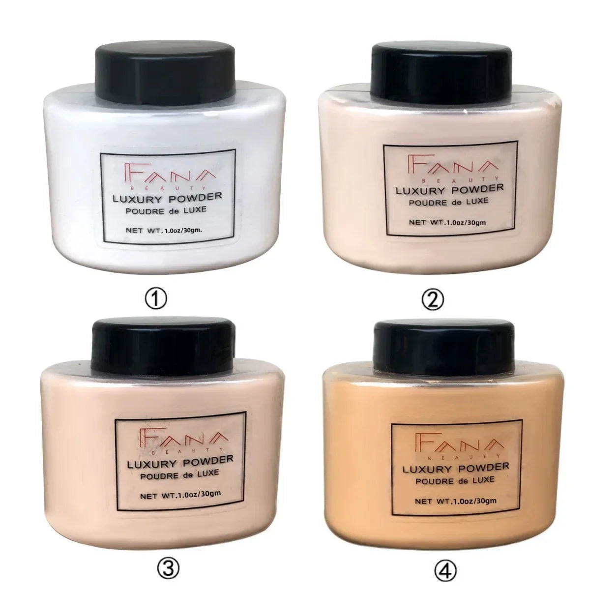4 Color Luxury Powder for Women Face Foundation Banana Powder Bottle Loose Powder Authentic Oil-Control Beauty Make Up Art Tools