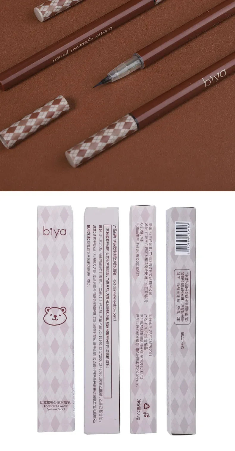0.01mm Ultra Fine Liquid Eyebrow Pen Waterproof Natural Color Not Smudge Eyebrow BIYA Makeup Pencil
