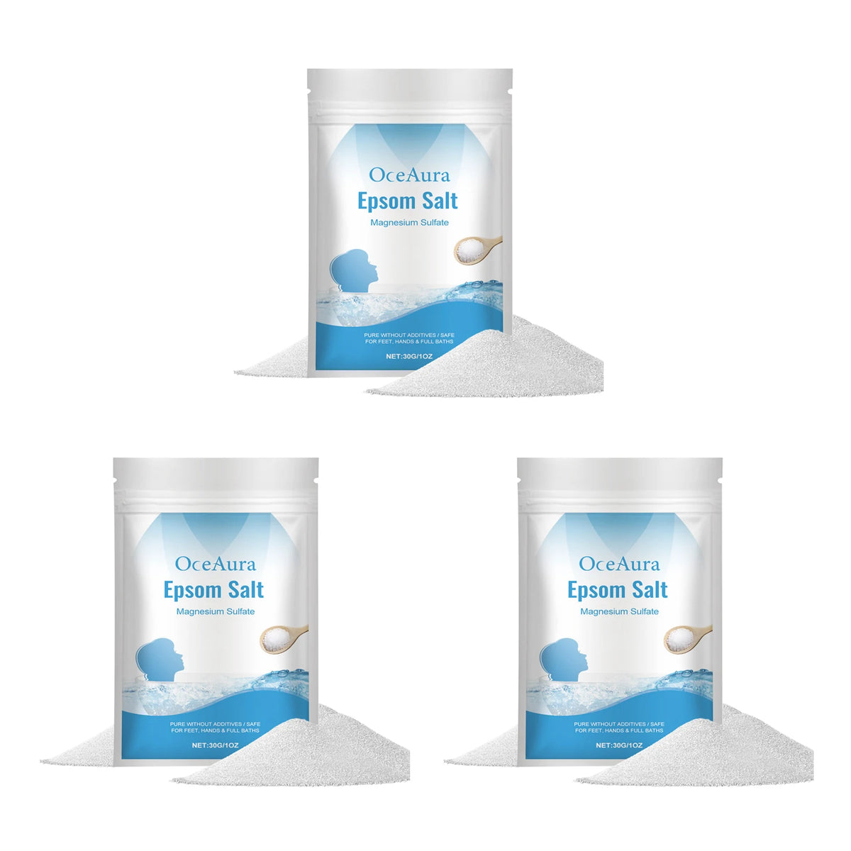 Epsom Salt Magnesium Sulfate Moisturizing Exfoliating Pure Natural Feet Hands Bath Body Relaxation Muscle Relief Detox Skin Care