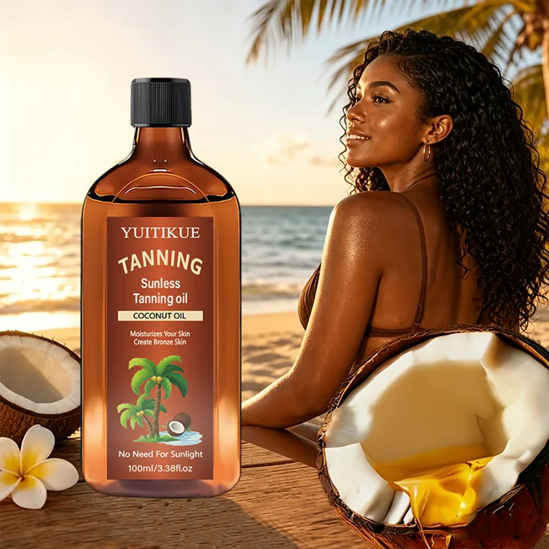 Non-Sticky Self-Tanning Body Serum Fast Absorb Nourish Dry Skin Create Natural Sun-Kissed Tone Holiday Daily Skin Treatment