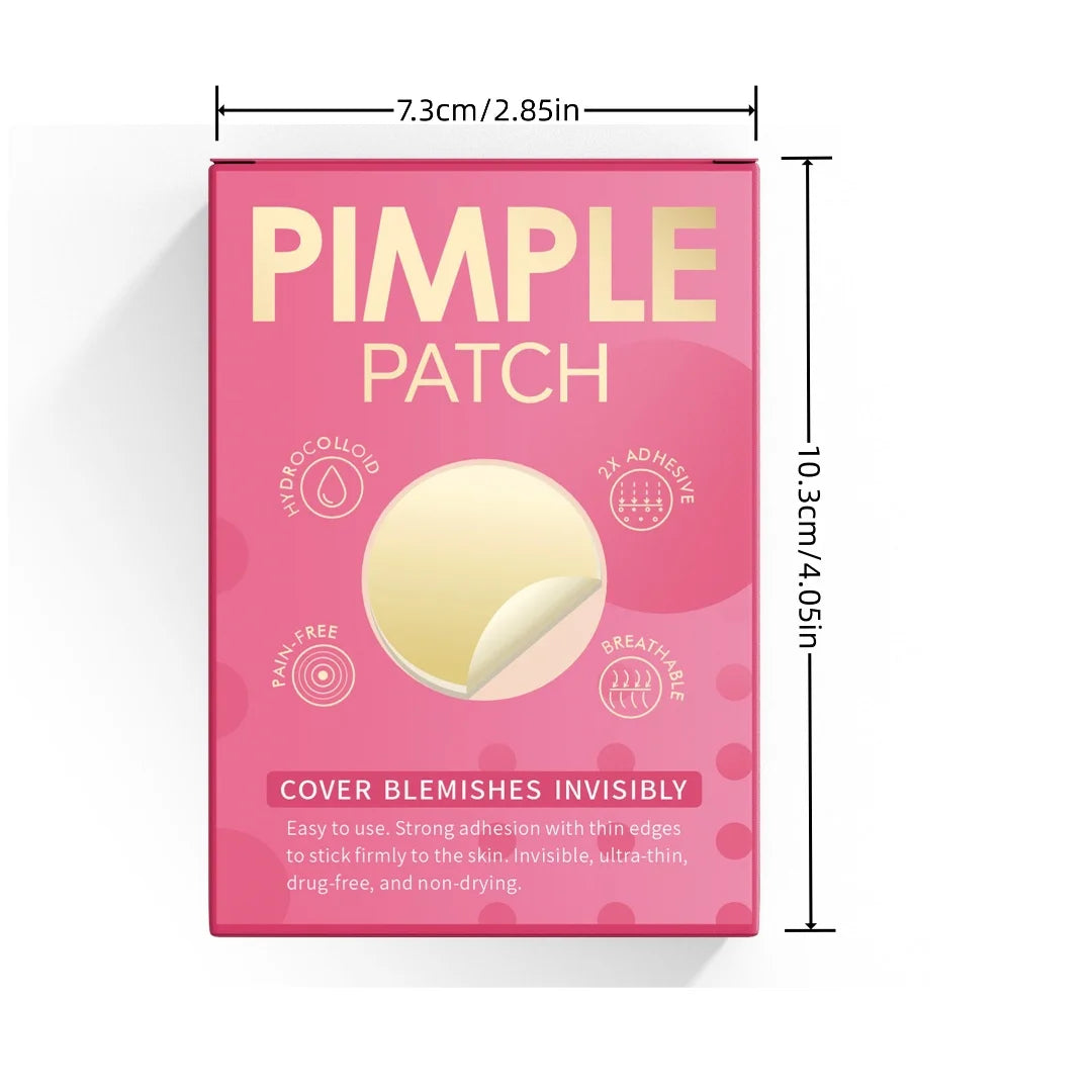 36pcs Hydrocolloid Acne Patches - Absorb Pus & Oil, Reduce Redness, Invisible Fit for All-Day Wear.
