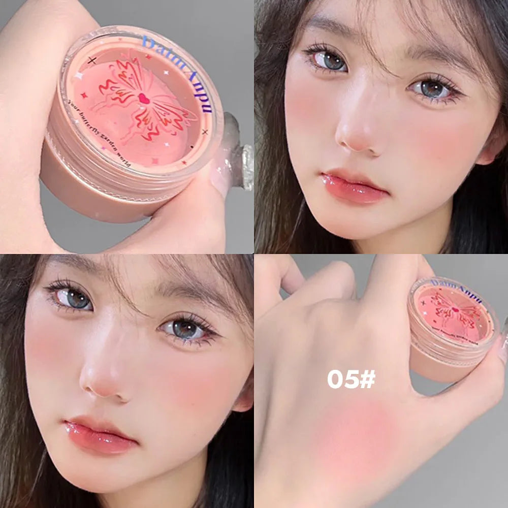 Airy Blush Clay Pigmented Powdery Cream Blusher DaimAnpu Long-Lasting Tender Look Uplifting Color Matte Girlish Blush
