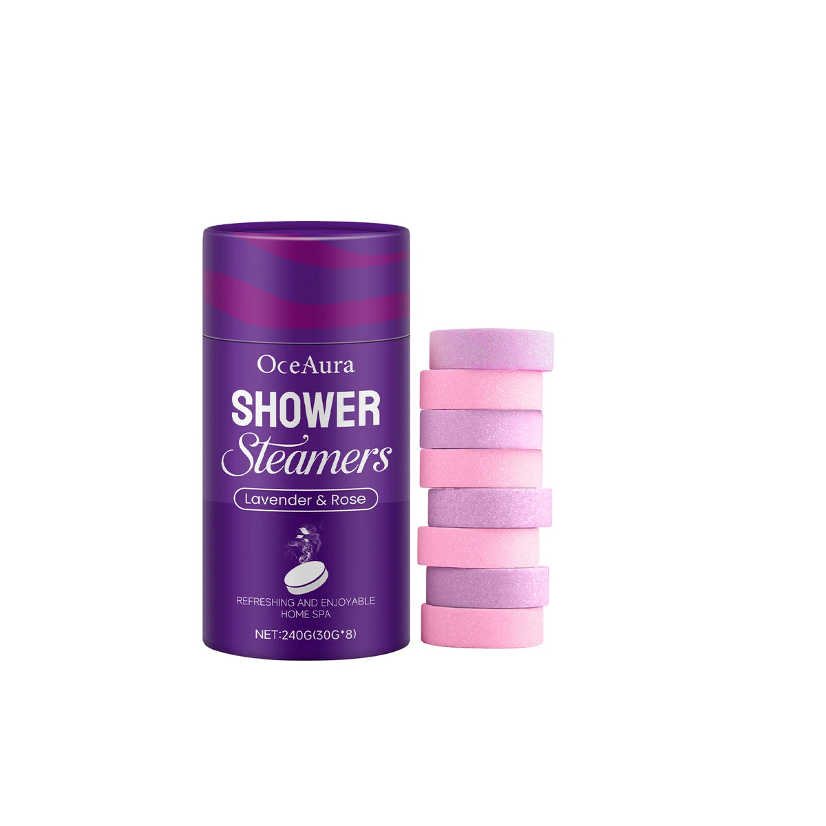 OceAura Shower Steamers Aromatherapy Home Spa Lavender Rose Relax Body Mental Relaxation Bath Products Shower Steamers Tablets