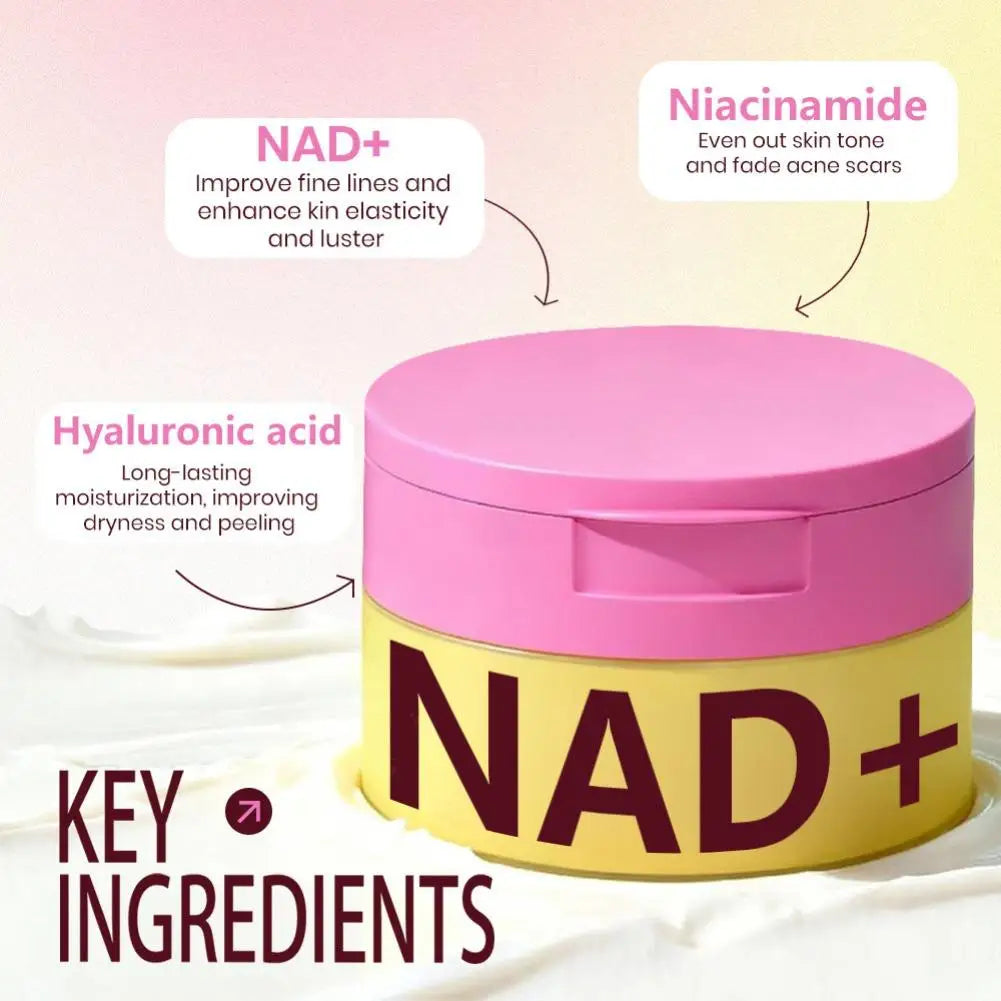 Original Skincare Set - NAD+ Cream + 100pcs Centella Asiatica Cotton Pads, Polishing, Cell Renewal, Even Skin Tone, Moisturizing
