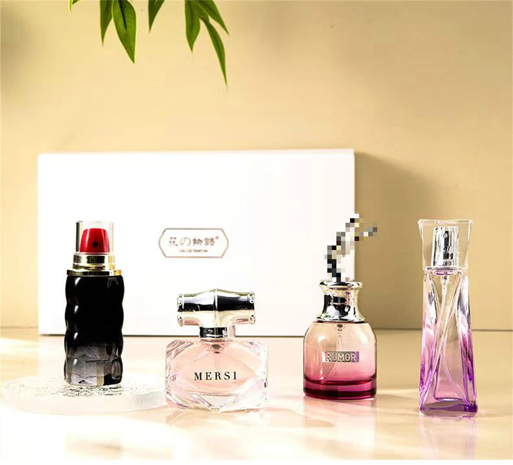 Classic Brand Perfume Women Eau de Parfums Dames 90ml Feminino Perfumes De Mujer Originales Gift Box 4Pcs Set Floral Scent Spray