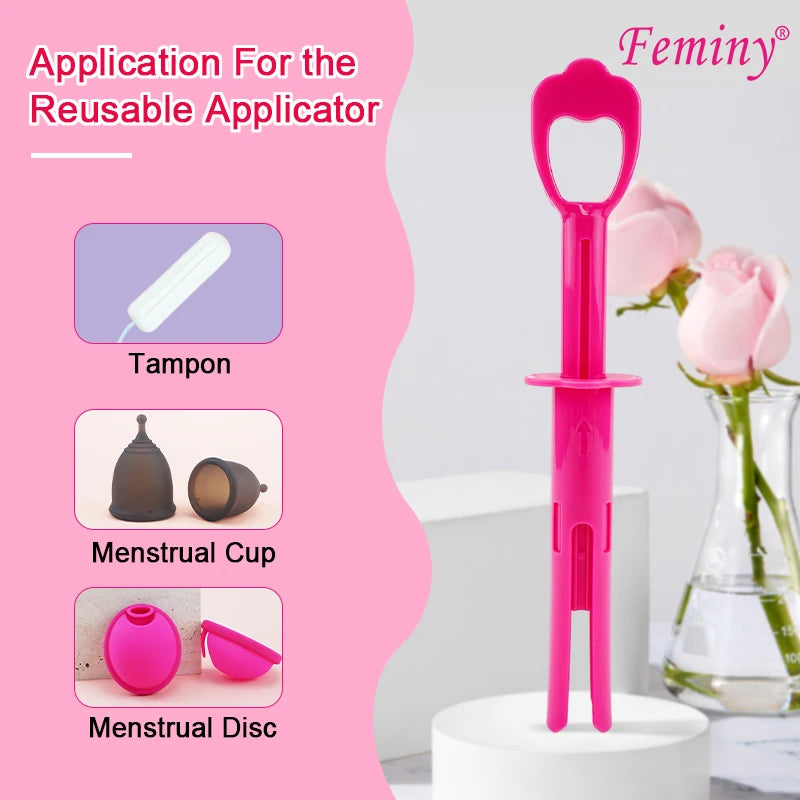Feminy Menstrual Disc With Applicator Sterilizer Cup Medical Silicone Disco Coletor Menstrual Bowls Mini Period Cup Box
