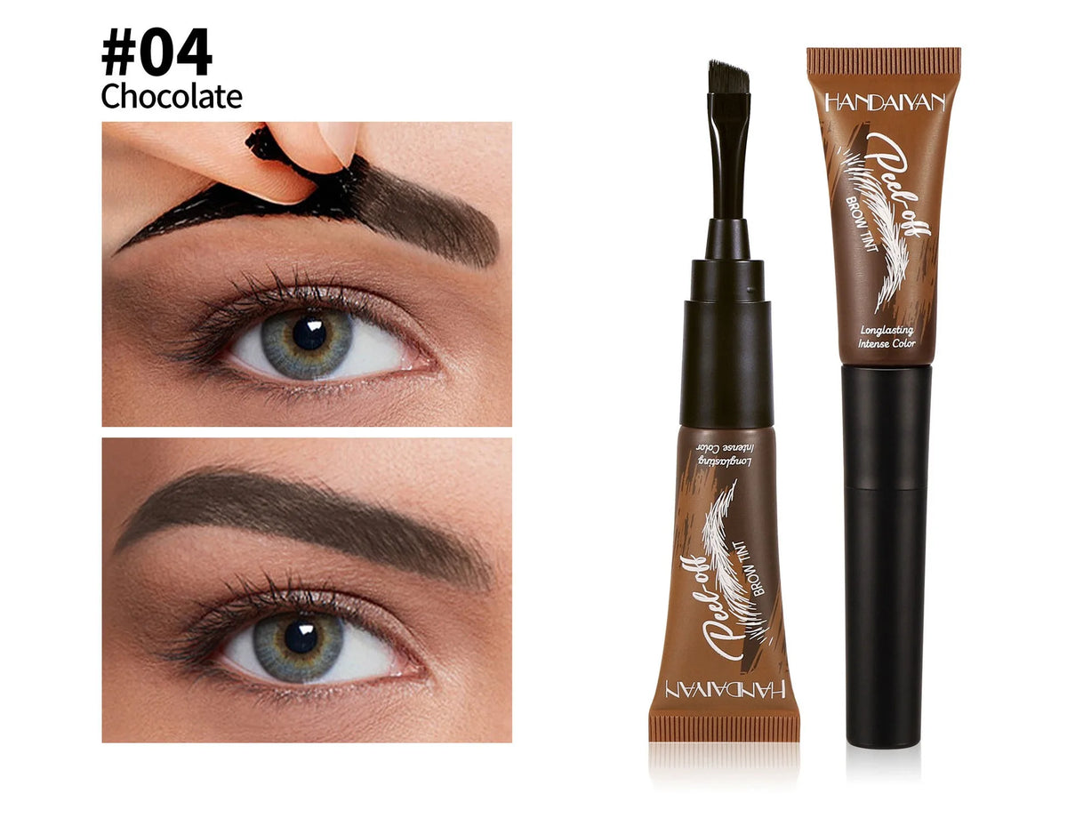 5 Colors Peel Off Eyebrow Gel Semi Permanent Brow Tint Waterproof Lasting Tattoo Peel Off Eyebrow Gel Tint Natural Brows Makeup