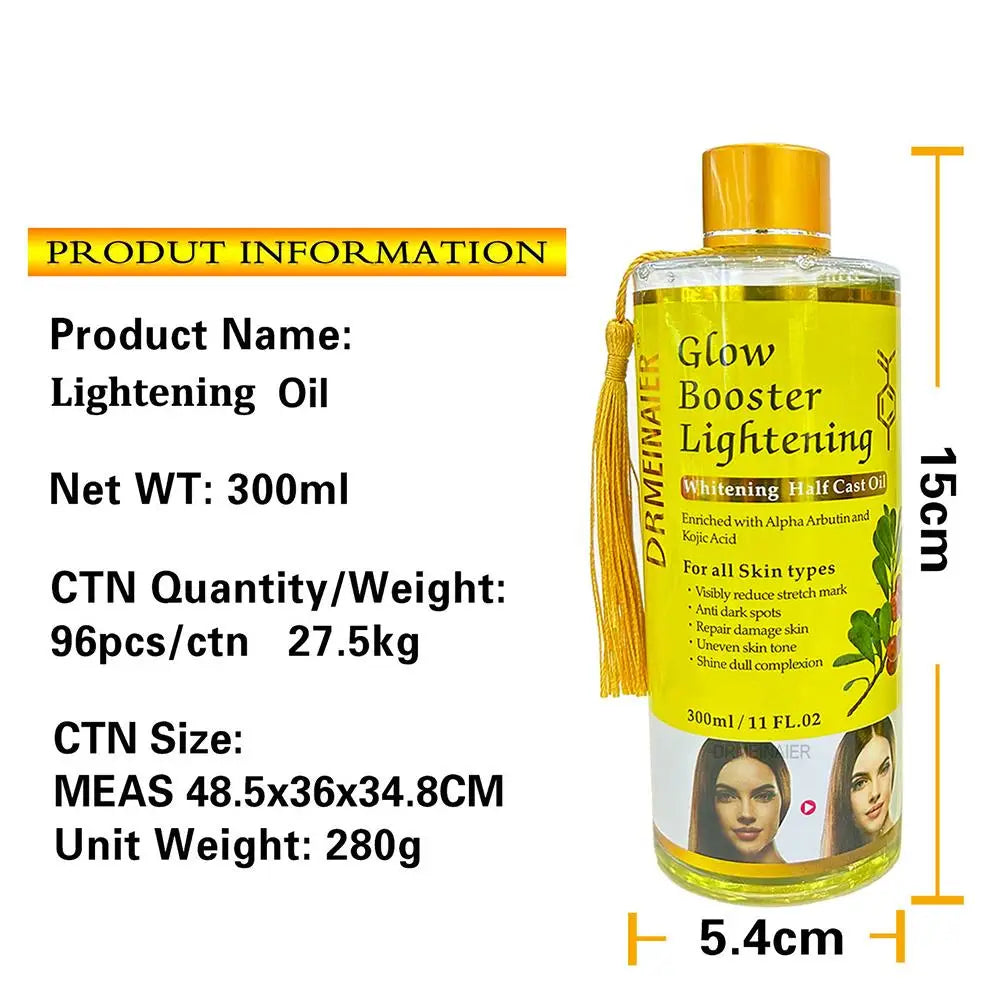 300ml Alpha Arbutin And Kojic Acid Brighten Serum Face & Body Moisturizer Nourishing Brighten Body Oil Body Face Skin Care