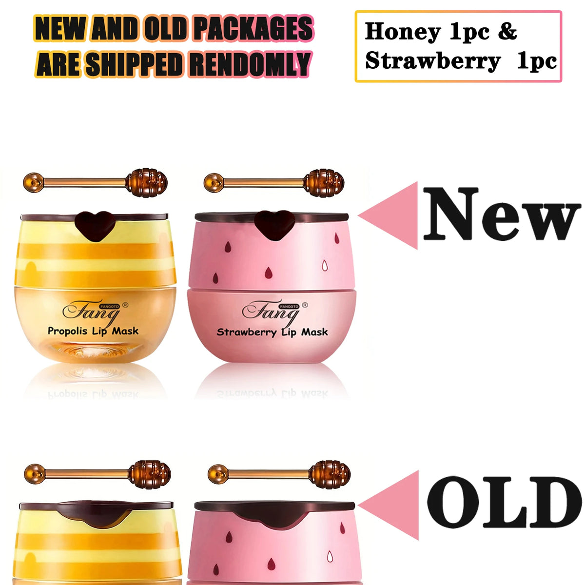 2 Pack Bee Balm Lip Balm, Exfoliating & Hydrating & Prevention Dry and Cracked Lip Scrubs Lip Sleeping Mask Reduces Lip Lines