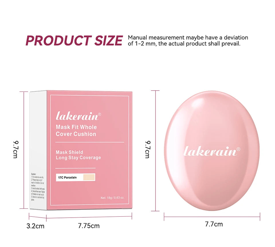Lakerain Cushion Foundation Korean Makeup Base Mist Foundations Makeup Full Coverage Long-lasting Cc Cream Sunscreen Cosmetic