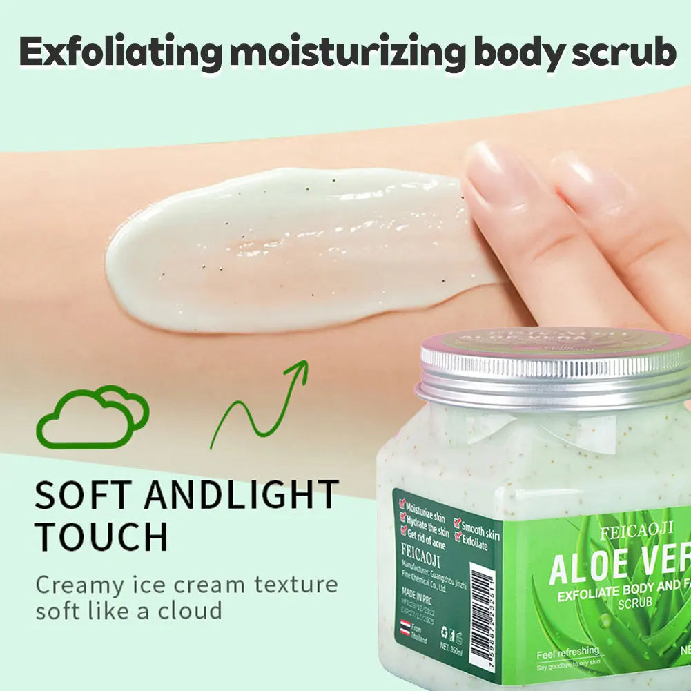 350ml Big Bottle Body Skin Scrub Deep Cleansing Face Exfoliating Hydrating Scrub Fruit Scented Mud Exfoliating Gel Body Lotion