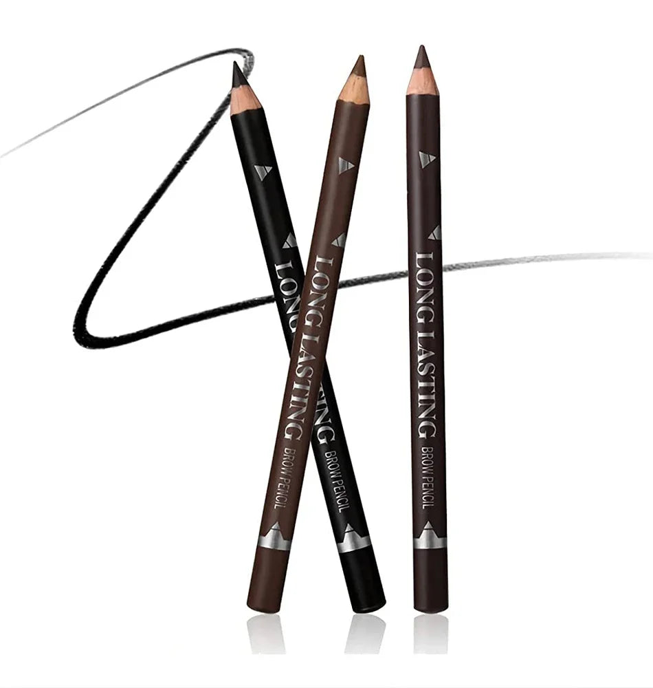 6/12Pcs Eye Brow Pencil Waterproof Professional Women Eye Makeup Pen Easy Color Natural Black Cosmetic Beauty Eyebrow Tool