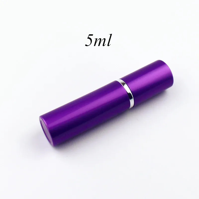 1PC 5ml 10ml Portable Mini Perfume Glass Bottle Travel Aluminum Spray Atomizer Empty Metal Parfume Atomiser Sprayer