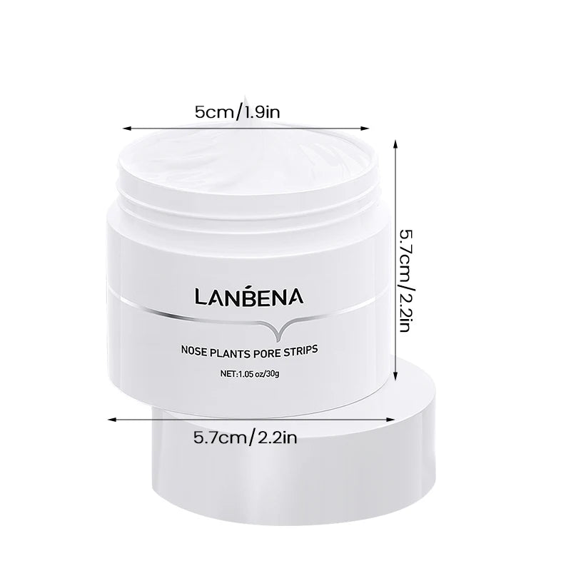 LANBENA Blackhead Remover Peel Off Mask Aloe Vera Extract Oil Control Nose Mask with 60pcs Cleanses for Deep Clean Hydrating