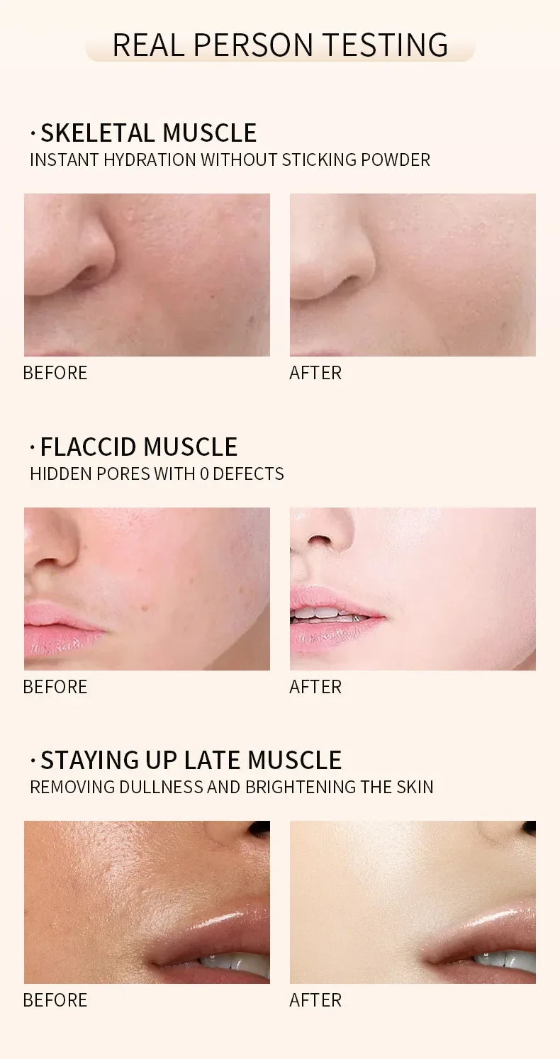 Mushroom Head Air Cushion CC Cream Foundation Concealer Oil-control BB Cream Whitening Face Base Makeup Cosmetics Moisturizing