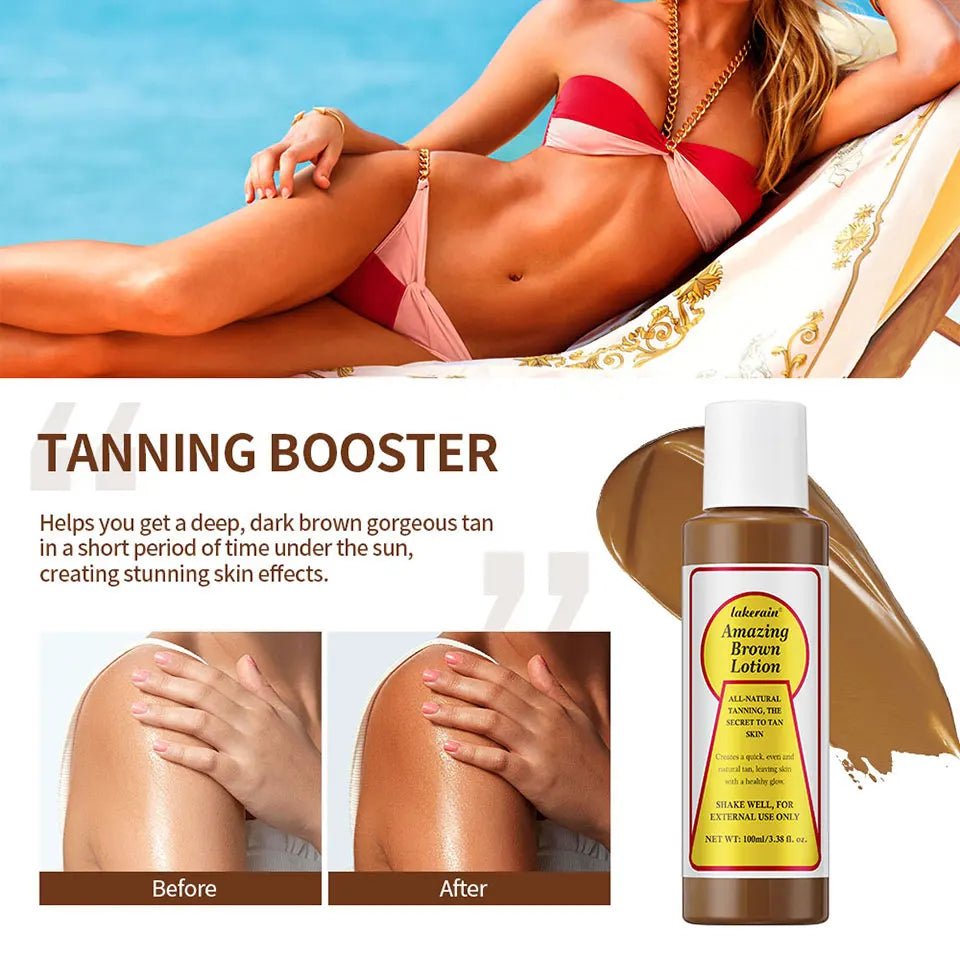 Self-tanning Lotion Waterproof Sweat Proof Colorfast Long-lasting Brown Skin Effect Coconut Flavor Gorgeous Tan Skin Lotion