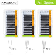 NAGARAKU U-Shaped 3D 4D 5D Lashes Extensions Natural Soft U Lashes Premium Mink Brazilian Cilios Mink False Eyelashes