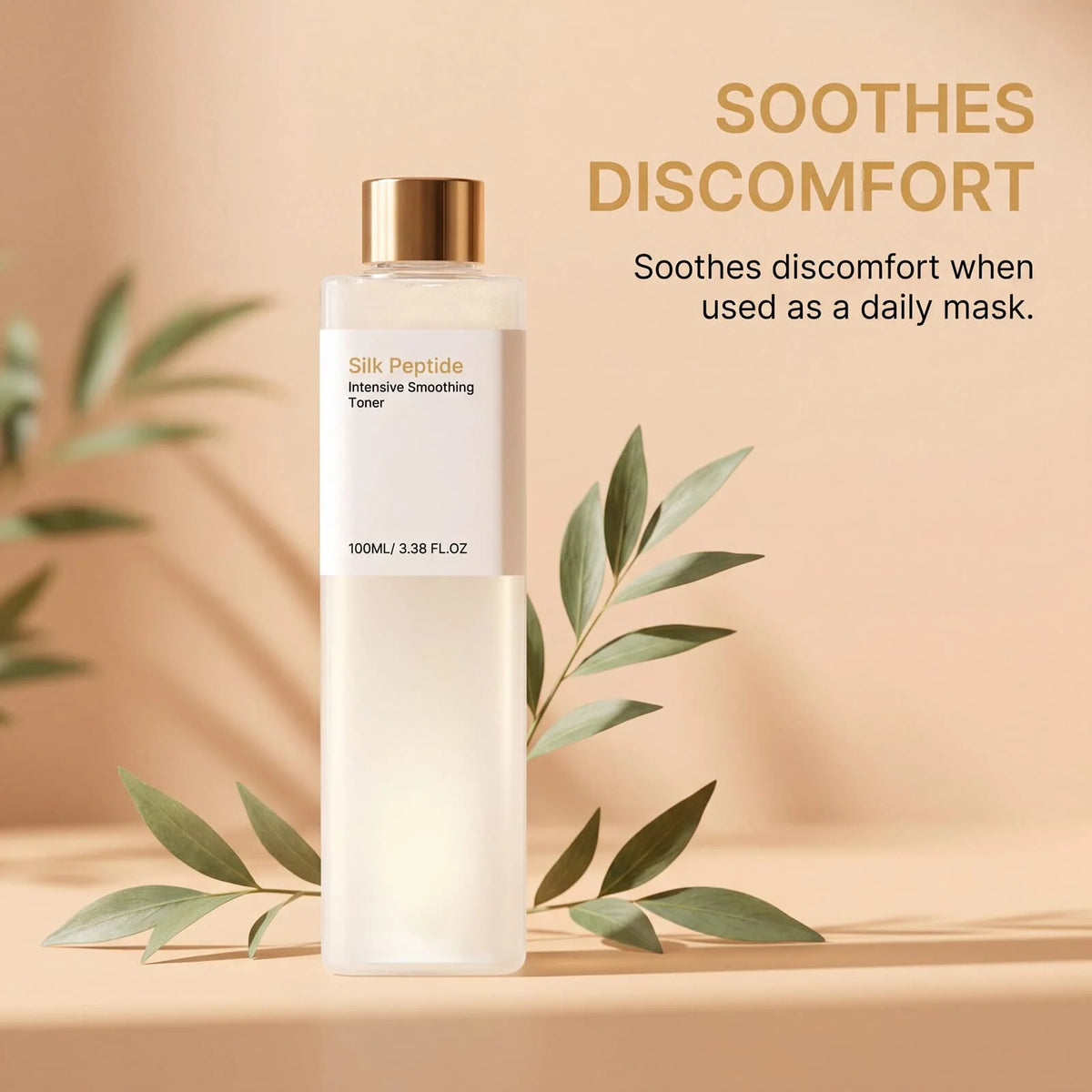 Silk Peptide Facial Toner Soothe Sensitive Skin Smooth Fine Lines Revitalize Skins Barrier Brighten Dull Moisturize Face Toner