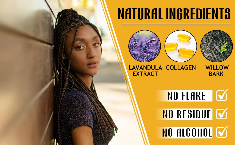 GOIPLE 60ml Braid Mousse for African Women Extra Hold Control Gel for Braiding Twist Locs High Shiny Moisturize Styling Products
