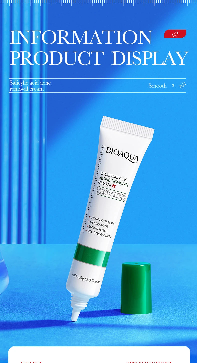 BIOAQUA Salicylic Acid Face Cream Acne Creams Mark Repair Firming Moisturizing Blackhead Remover skincare Facial Cream