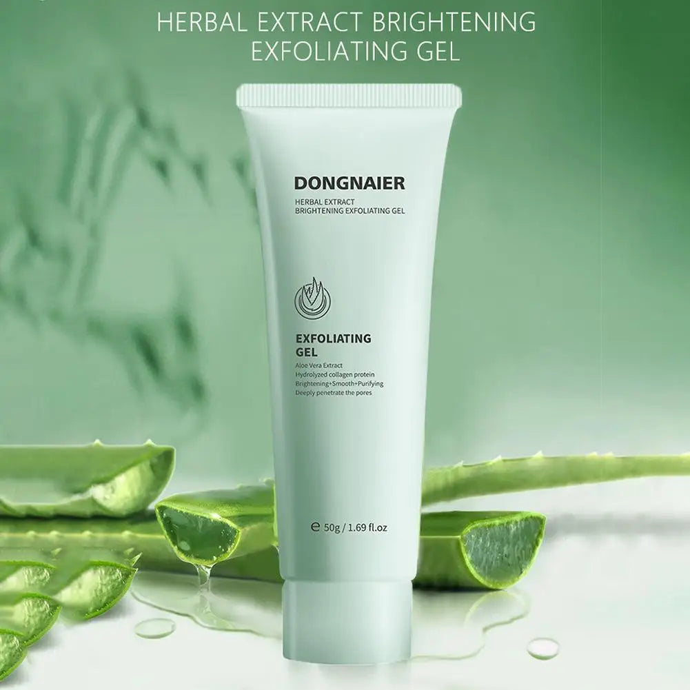 Herbal Exfoliating Gel for Deep Skin Cleansing Exfoliating, Moisturizes and Brightens Complexion Facial Care 50g 1pcs