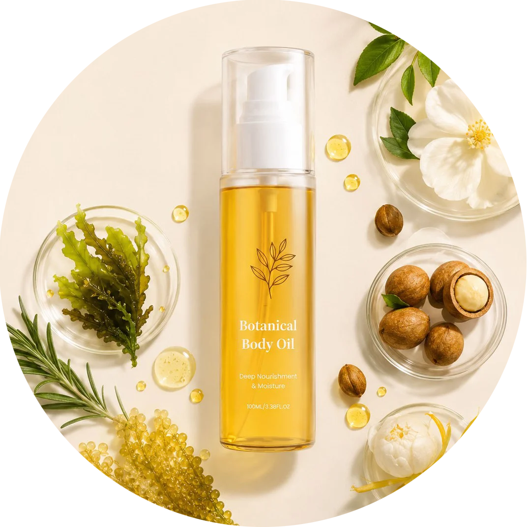 Natural Botanical Body Oil Deep Moisturize Relief Skin Seasonal Dryness Organic Body Oil With Brazil Nut & Passionflower Seed