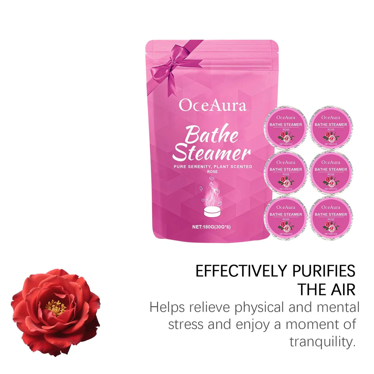 Shower Steamers Aromatherapy Stress Relief Adult Home Spa Bath Birthday Gifts Rose Shower Steamers Tablets Moisturize Nourishing