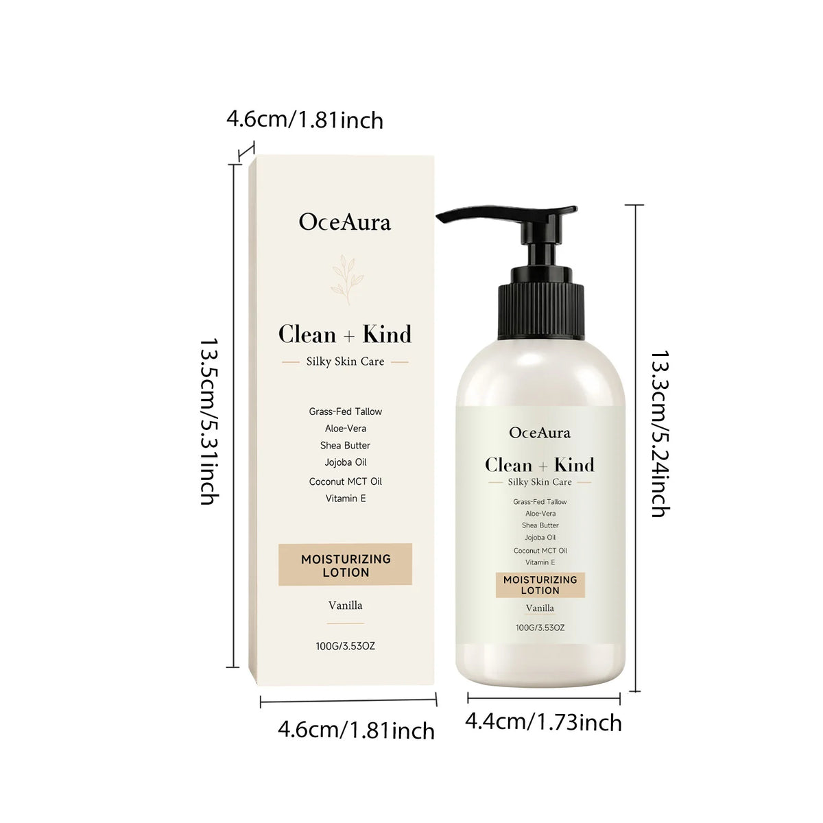 Vanilla Cream Body Lotion Long Lasting Fragrance Deep Moisturizing Shea Butter Nourish Dry Skin Smooth Brightening Body Milk