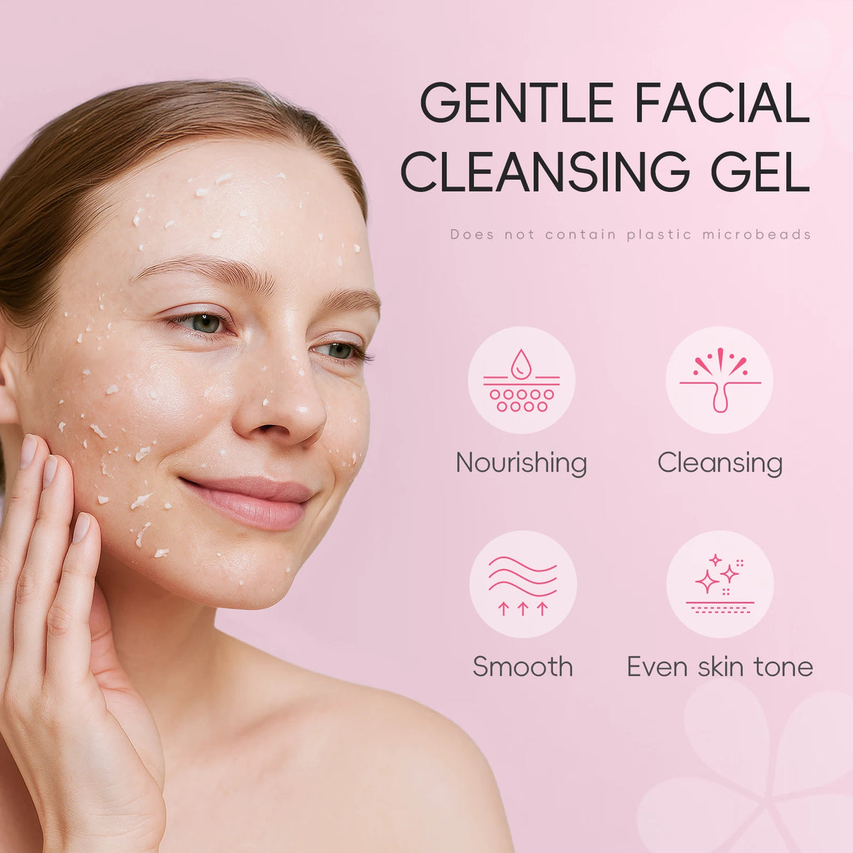 LAIKOU Japan Sakura Cleansing Gel 60g Pore Cleansing Moisturizing Smoothing Gentle Facial Cleanser