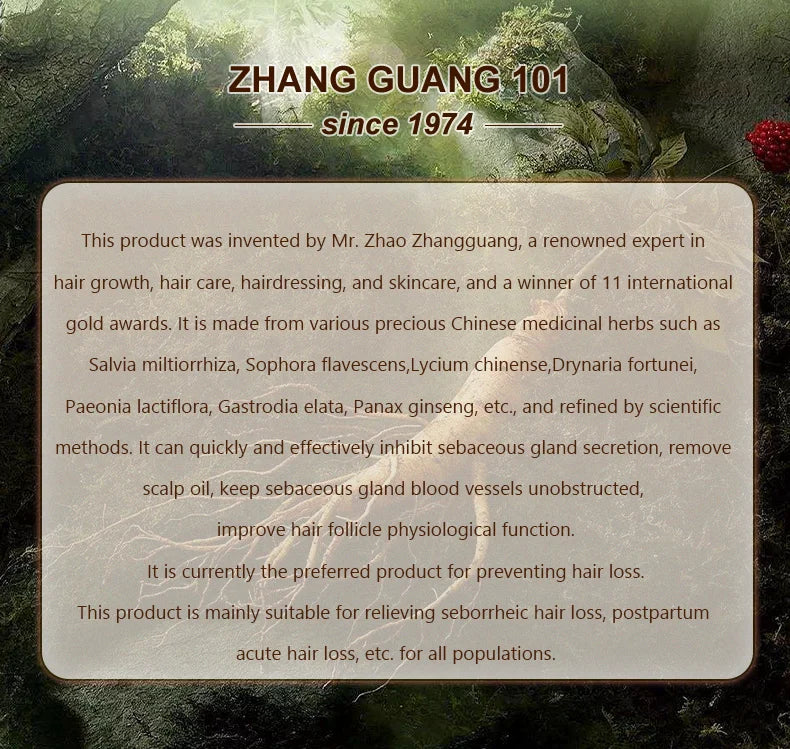 Zhangguang 101B Scalp Serum Powerful Anti Hair Loss Hair Growth 101M 120ML Treatment Chinese Medicine Therapy 100% Origina