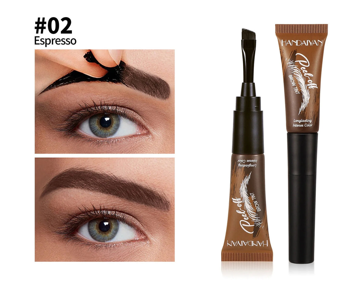 5 Colors Peel Off Eyebrow Gel Semi Permanent Brow Tint Waterproof Lasting Tattoo Peel Off Eyebrow Gel Tint Natural Brows Makeup