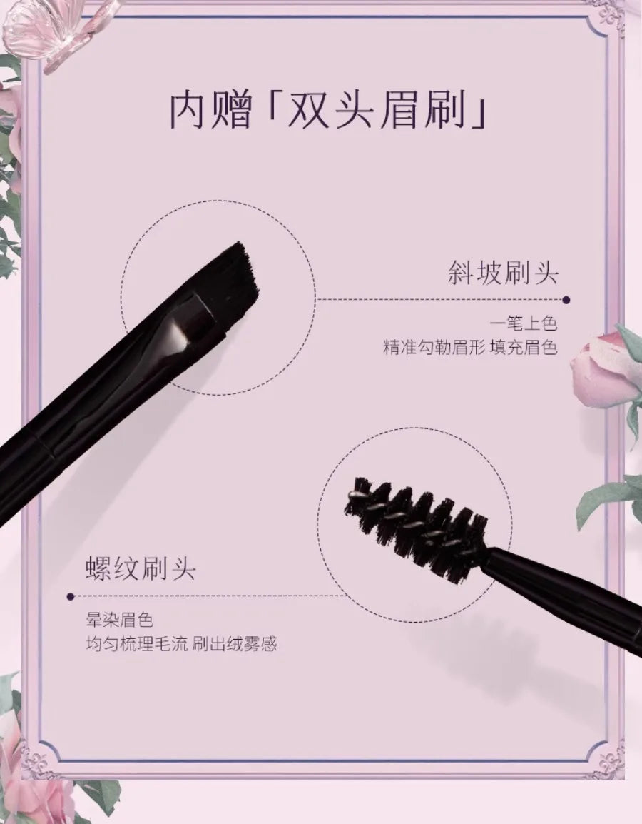 Flower Knows Midsummer Fairytales Eyebrow Powder 3 Color Eyebrow Palette Beauty Contour Eyebrow Pencil Professional Eye Makeup