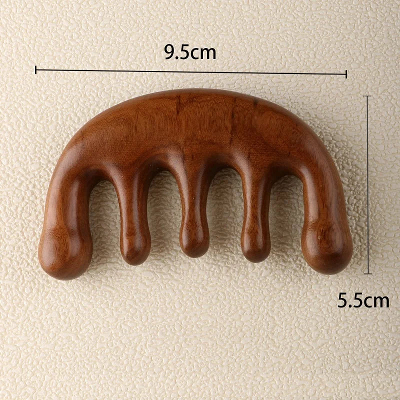 New Wooden Massage Wood Massager Comb Scalp Head Oil Massager Scalp Hair Comb Tools AMS01