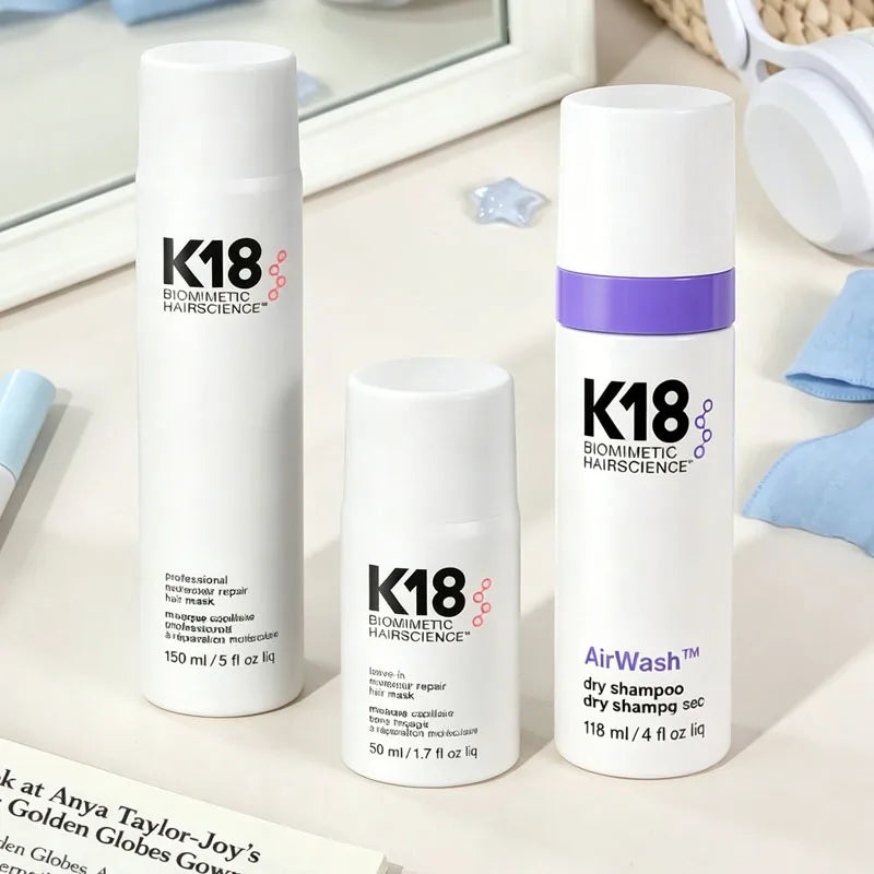 Original K18 AirWash Dry Shampoo 118ml Conditioner NonAerosol Balances Scalp Controls Excess Oil Production 50ml 150ml Hair Mask