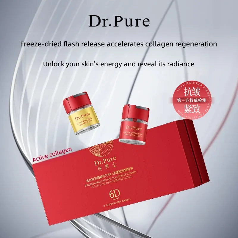 Bio-Active Collagen Freeze-Dried Powder Essence lotion Fade Fine Lines Facial Moisturizing Anti Aging Firming Skin Care