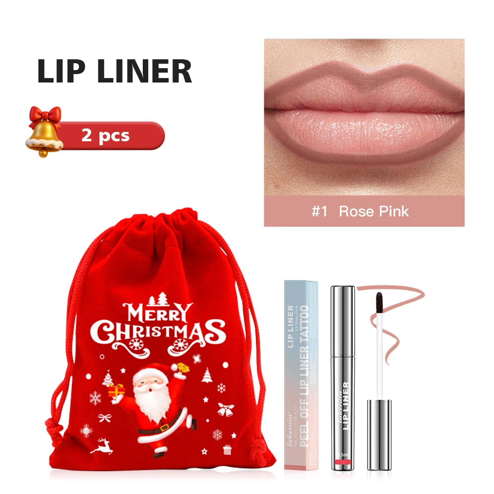 Waterproof Lip Liner Peel Off Tattoo Lipgloss Waterproof Long Lasting Matte Lip Tint Brown Contour Tear-off Lips Stain Cosmetic