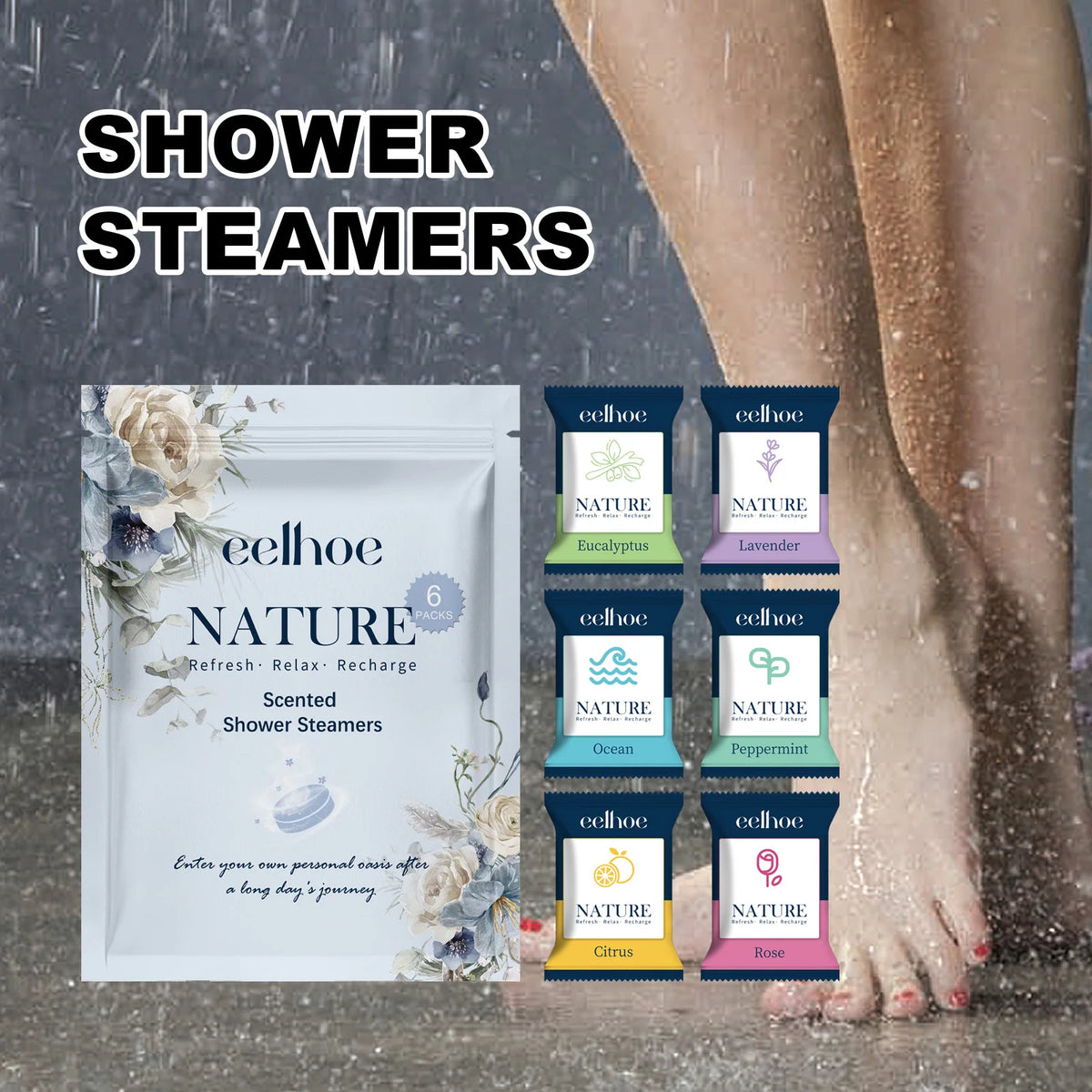 EELHOE Shower Steamer Tablet Nourishing Clean Dirt Eliminate Odor Relaxing Relieve Fatigue Moisturizing Shower Spa Bath Supplies