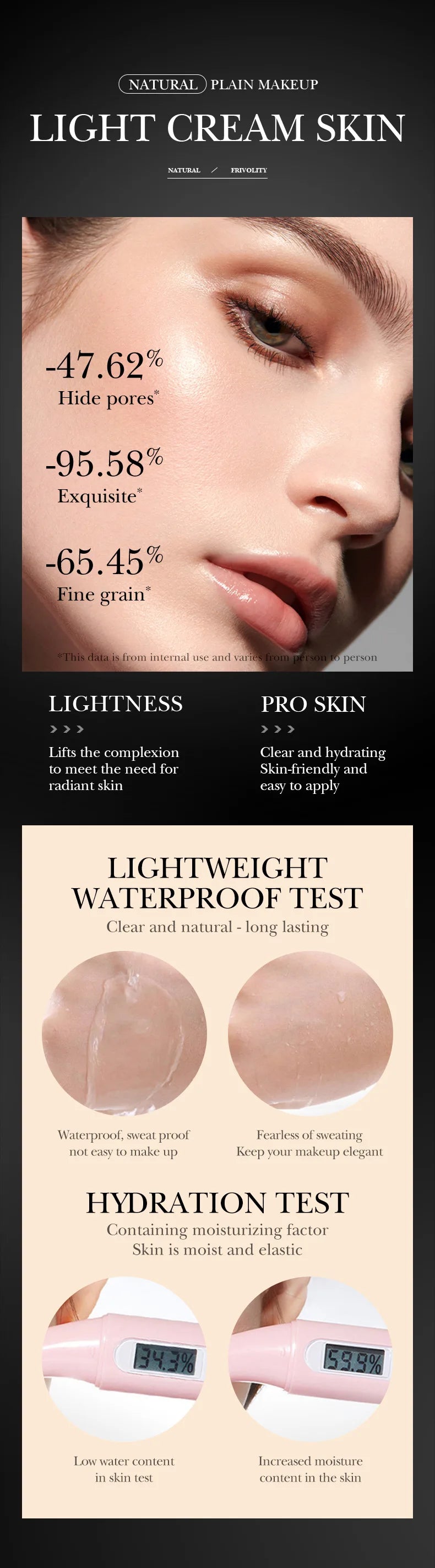 Aloe Air Cushion Foundation CC Cream Water Feeling Flawless BB Cream Moisturizing Oil Control Smooth Natural Concealer