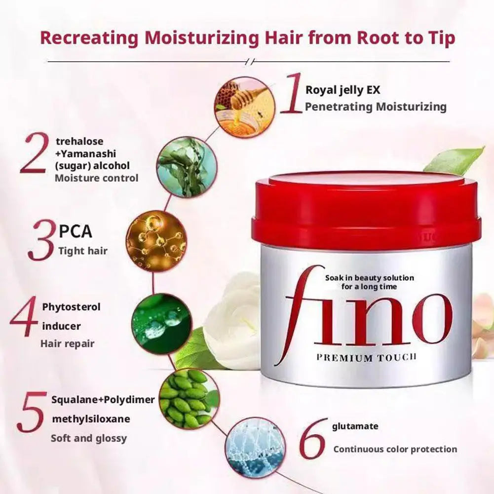 Japan Fino Original Softness Improvement Hair Conditioner -Silver Diamond Hair Mask-Oil Control Fluffiness Improvement Shampoo