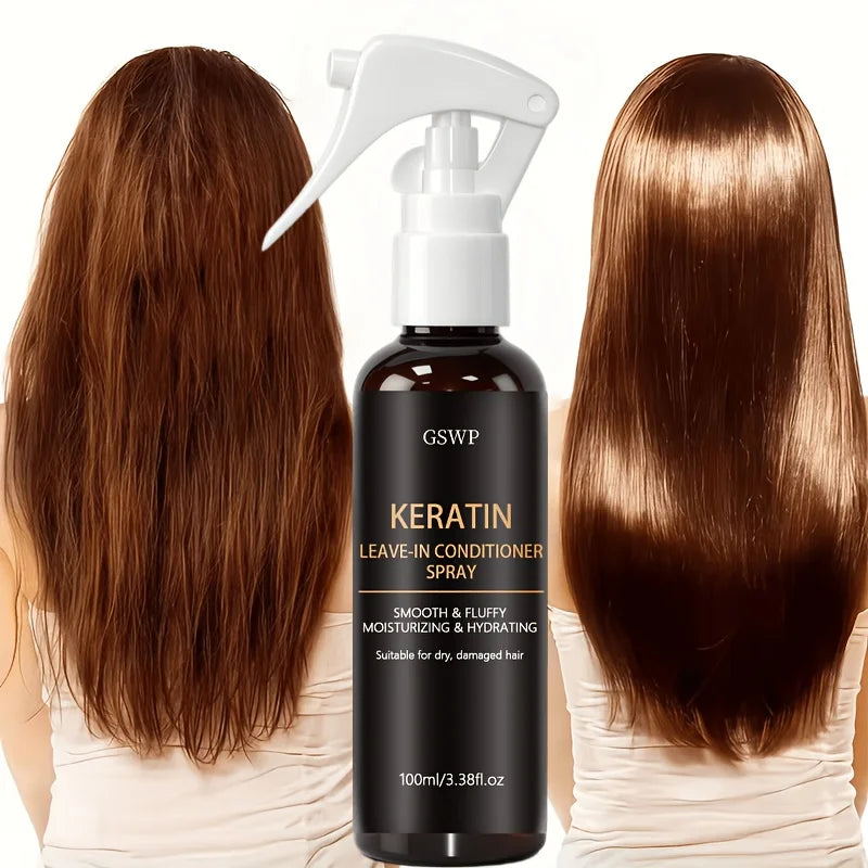 GSWP Keratin Hair Spray: Reduces Frizz, Provides Heat Protection and Salon-Quality Care. Suitable for All Hair Types. 100/200ml
