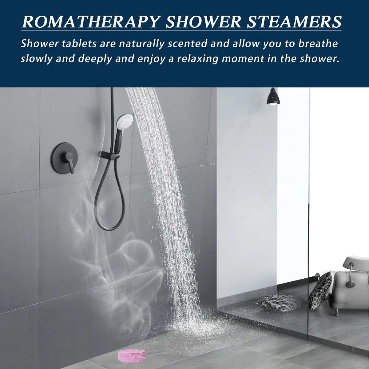Aromatherapy Shower Steamers Sleep Aid Relaxing Relieve Stress Fatigue Shower Tablets Spa Bath Accessories Natural Scent Spa Rel