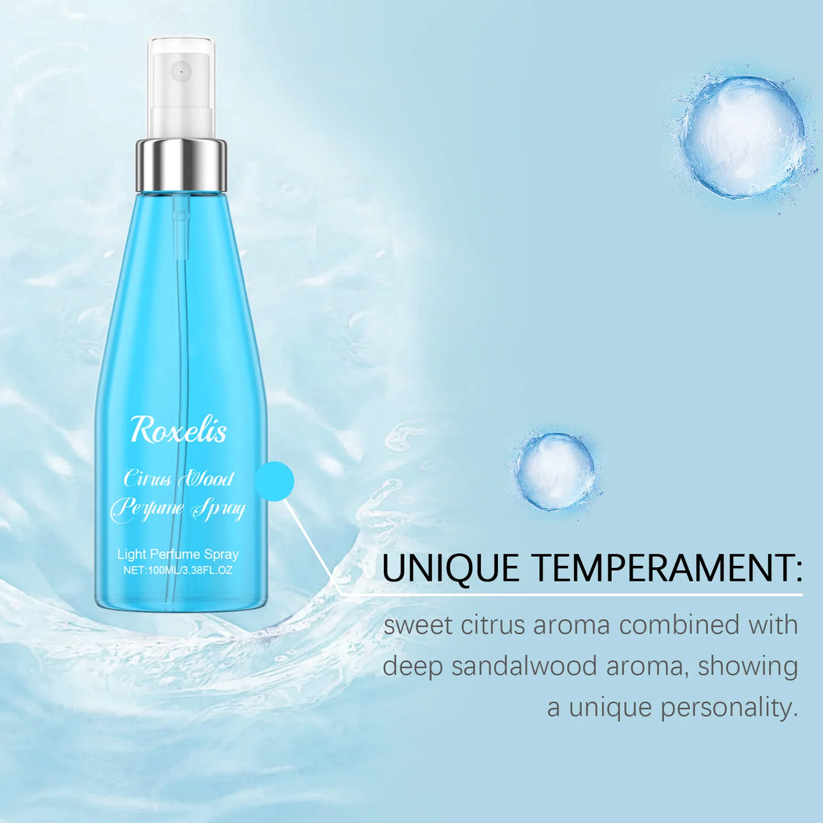 Roxelis 100ml Citrus Wood Fragrance for Women Elegant Fresh And Natural Fragrance With a Lingering Fragrance for Everyday Dating