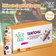 Cotton Tampons, Short Tampons, Sanitary Tampons, 16 Per Box, Can Be Used for Swimming and Surfing, a Substitute for Sanitary Napkins, Fast Absorption, High Absorption Capacity, Keeps the Private Parts Dry and Breathable