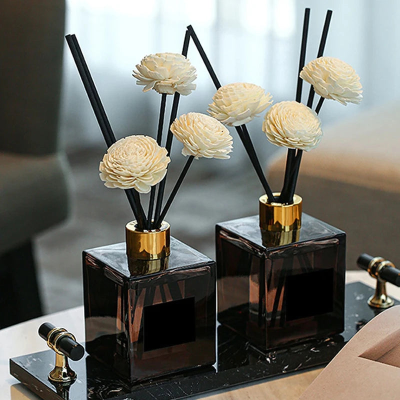 50ml Flameless Home Fragrance Room Perfume Liquid Air Freshener Reed Diffuser Home Decor Square Bottle Aromatherapy Diffuser